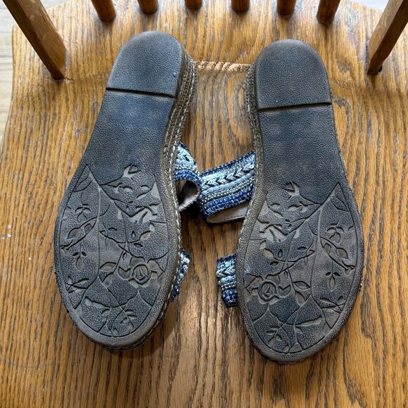 Pretty Blue Beaded Sandals - Picture 4 of 4
